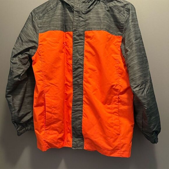Faded Glory Other - Faded Glory Boys XL Orange Hooded Windbreaker Jacket Zipper Closure